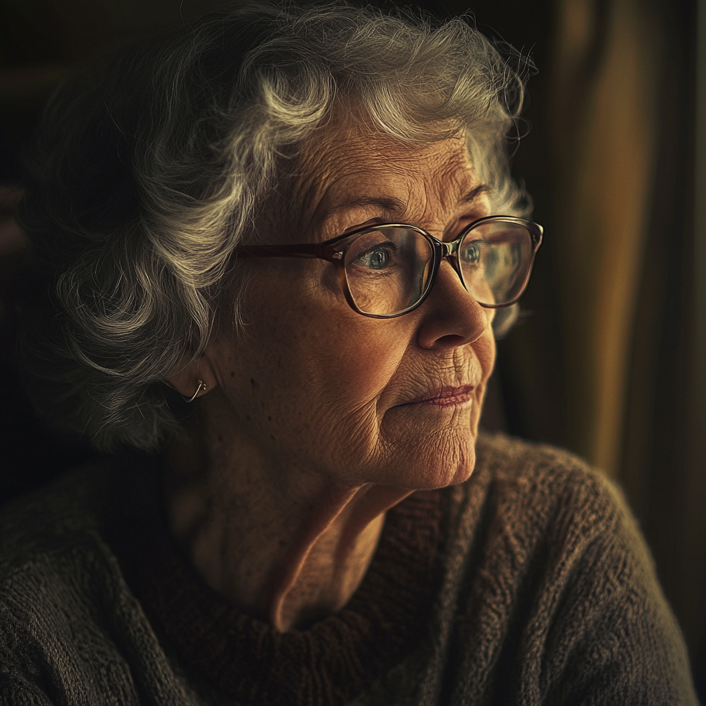 Rozczarowana seniorka | Źródło: Midjourney