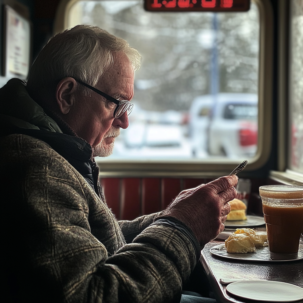Mężczyzna zamawiający jedzenie w restauracji | Źródło: Midjourney