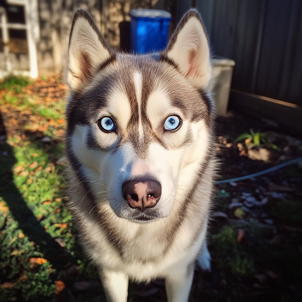 Zbliżenie na husky’ego | Źródło: Midjourney