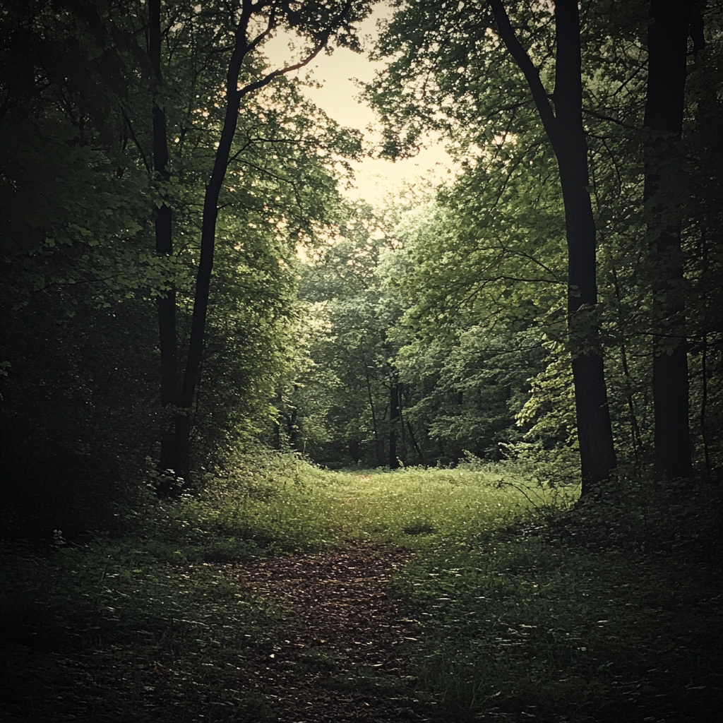 Ścieżka prowadząca do lasu | Źródło: Midjourney