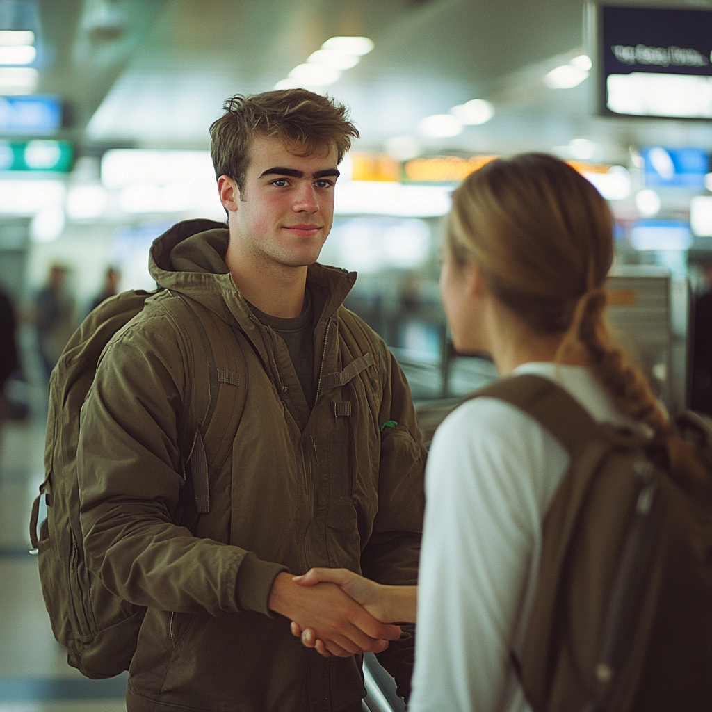Mężczyzna podaje rękę kobiecie | Źródło: Midjourney