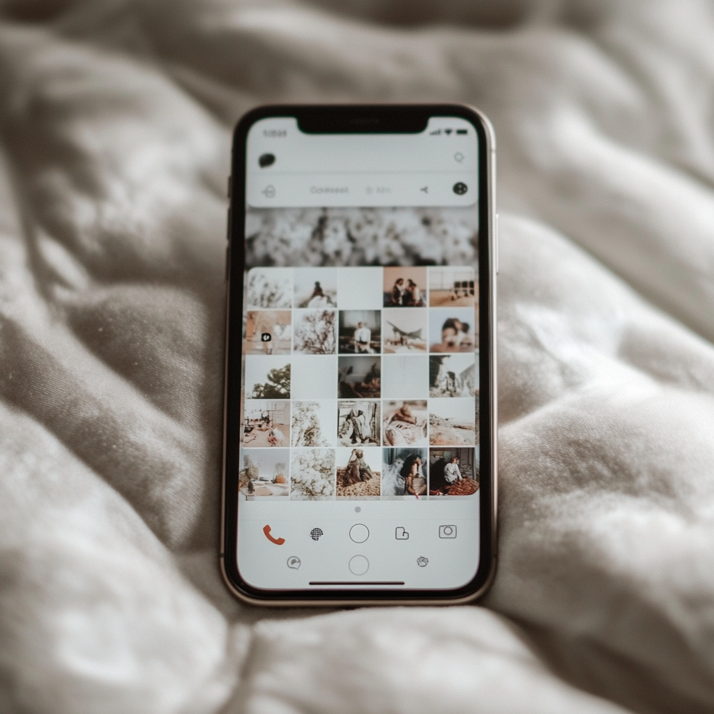 Telefon z otwartą aplikacją mediów społecznościowych | Źródło: Midjourney