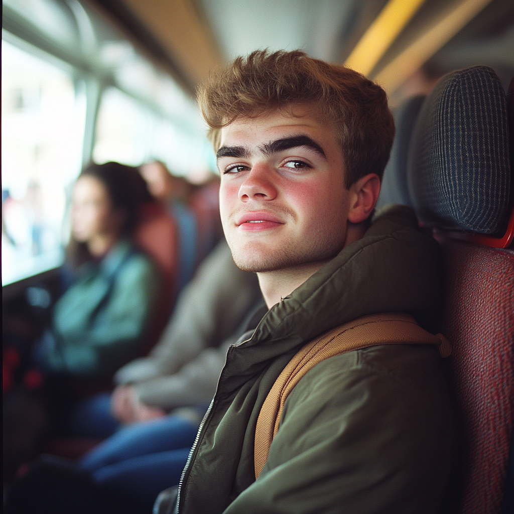 Szczęśliwy mężczyzna rozmawiający z kimś | Źródło: Midjourney
